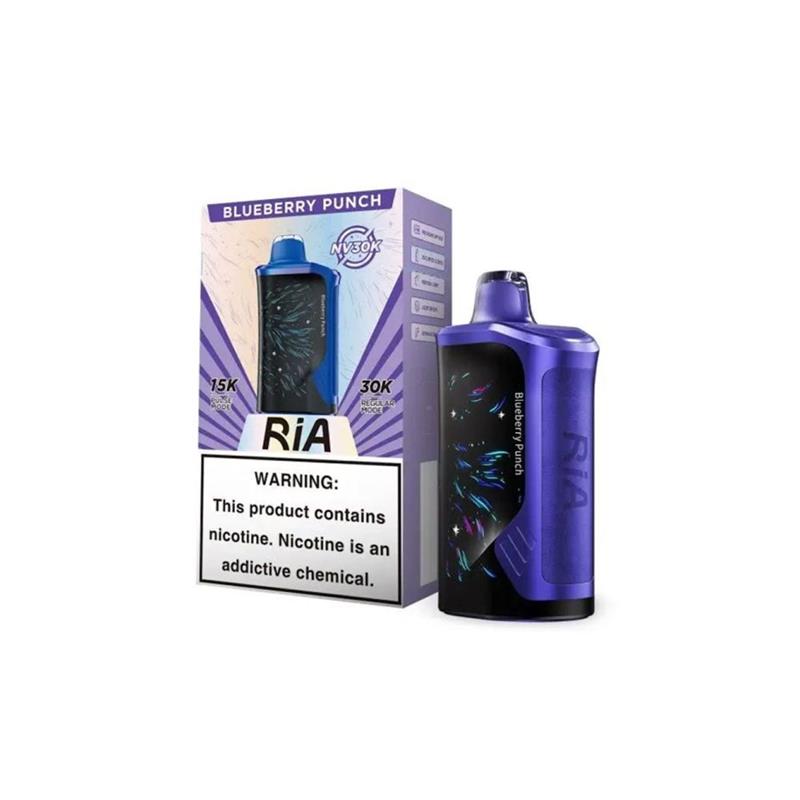 RIA NV30K Disposable Blueberry Punch with packaging