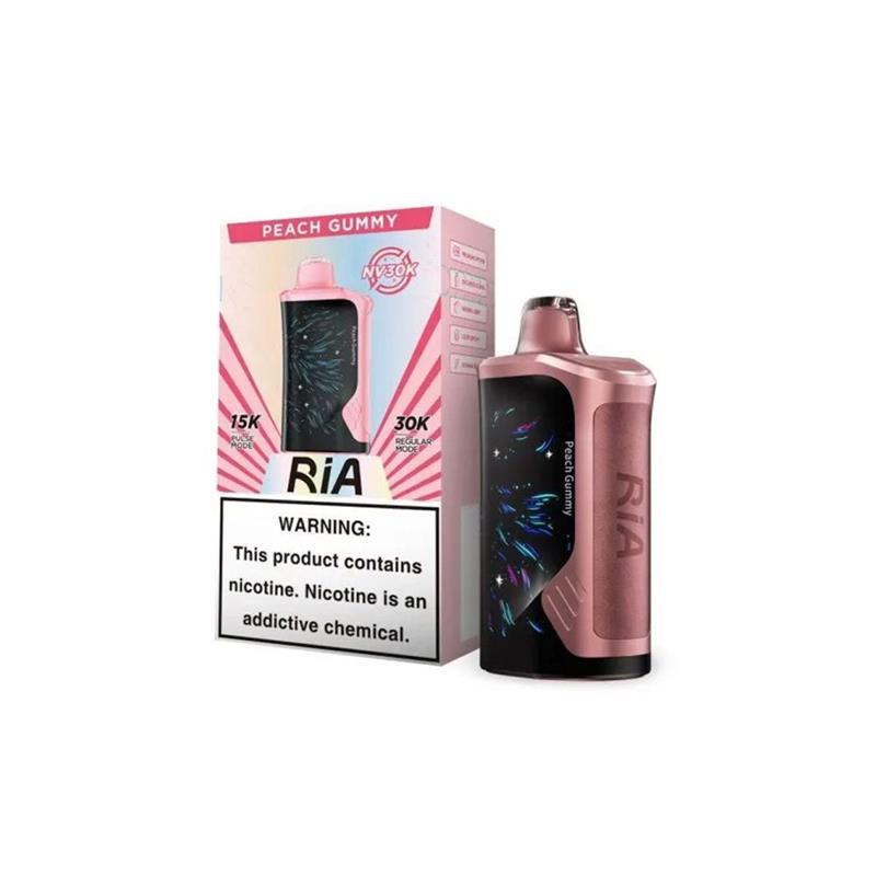 RIA NV30K Disposable Peach Gummy with packaging