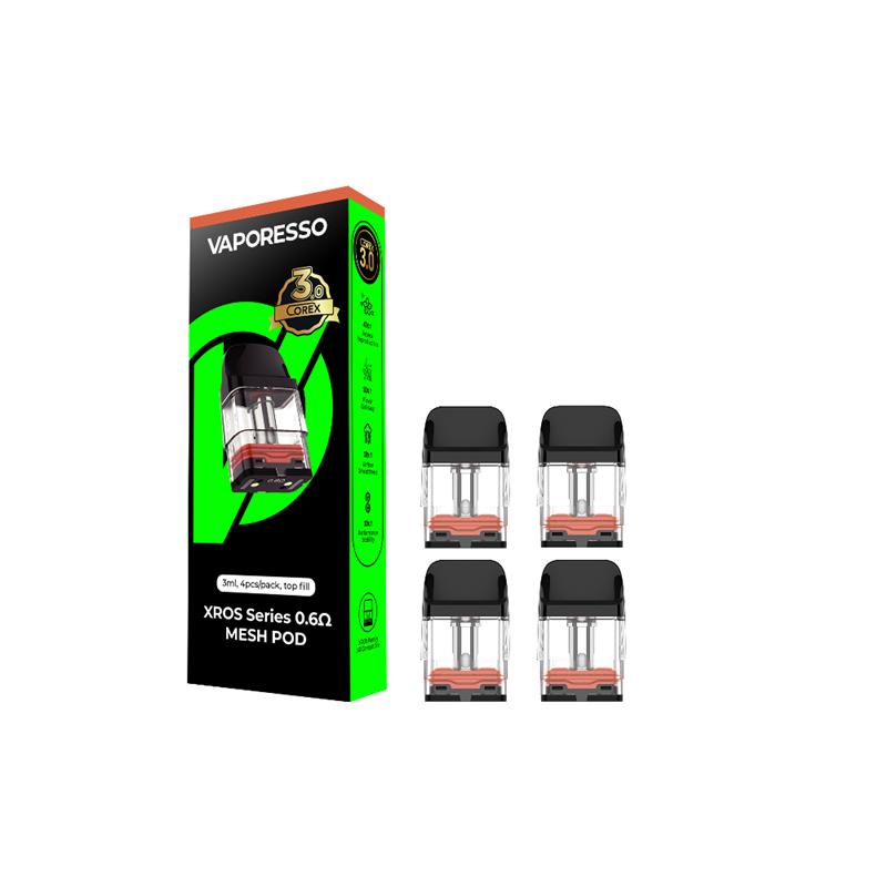 Vaporesso XROS COREX 3.0 Replacement Pods 0.6ohm with packaging