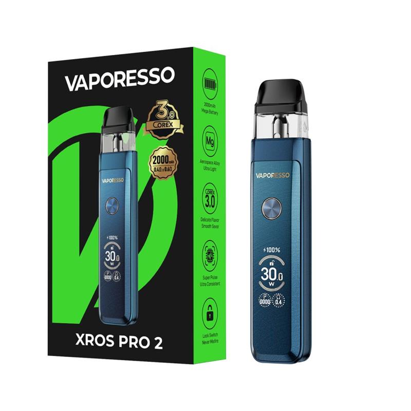 Vaporesso XROS Pro 2 Pod System Storm Blue with packaging