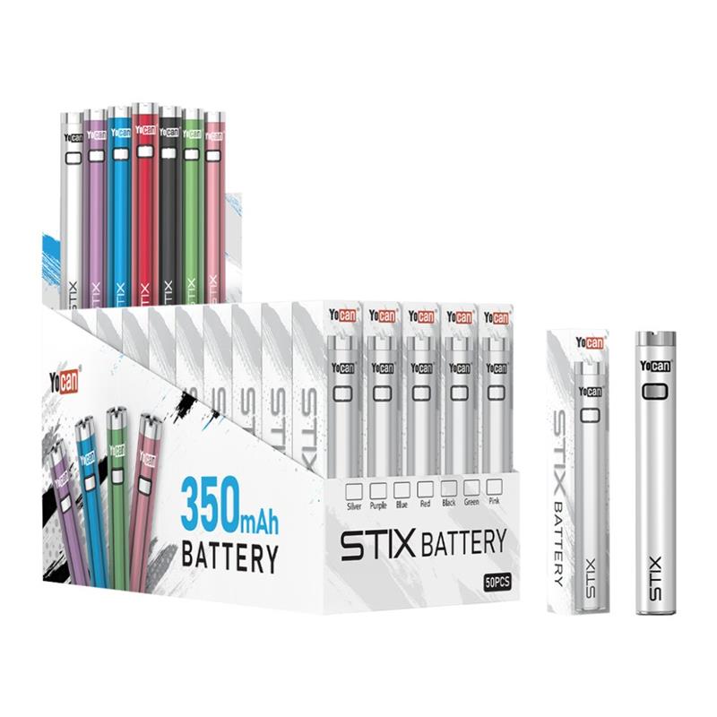 Yocan (DSPLY 50pc)(510BATT) Stix (SAS) Group Photo with packaging