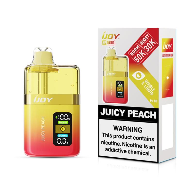 iJoy XP50000 Disposable Juicy Peach with packaging