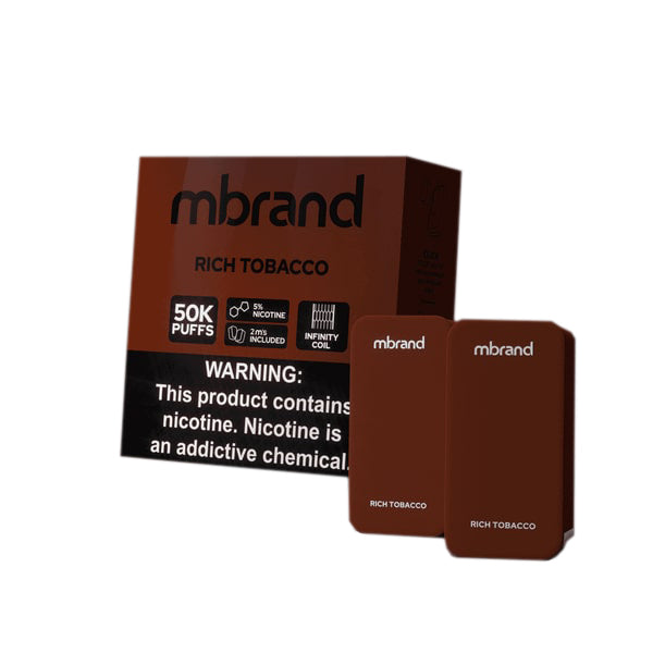 7Daze Click-Mates Mbrand Disposable Pod 50mg rich tobacco with packaging