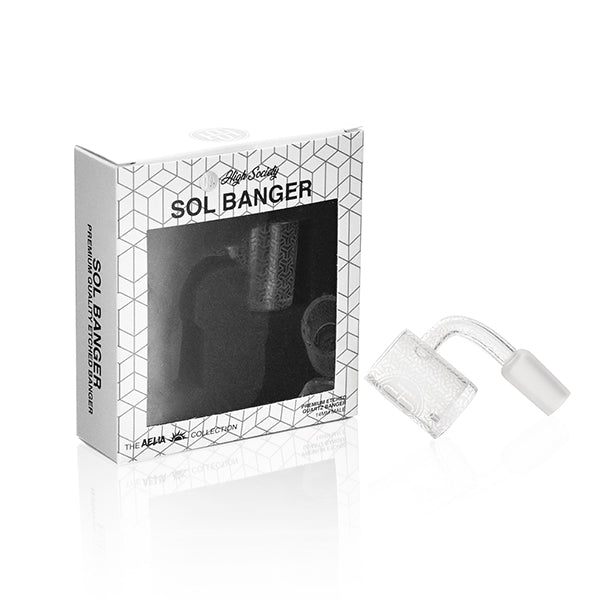 High Society – Sol Premium Etched Quartz Banger - With Packaging