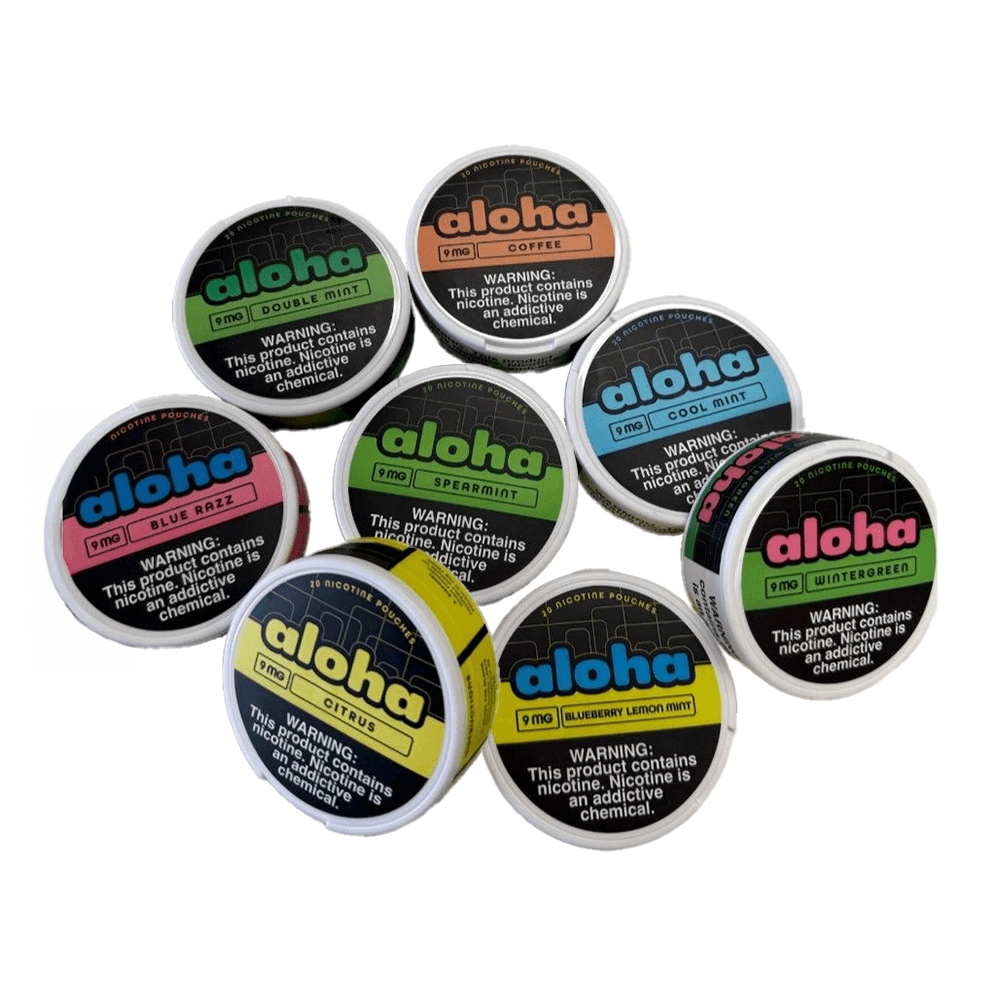 Aloha Nicotine Pouches (20ct Can)(5-Can Pack) Group Photo