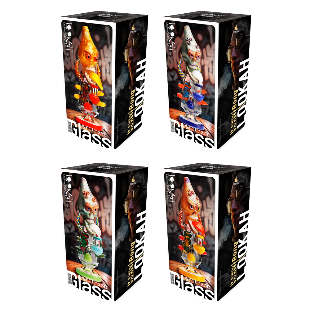 Lookah 10″ Cool Dry Bones Skull Water Pipe (WPC1212) Group Photo