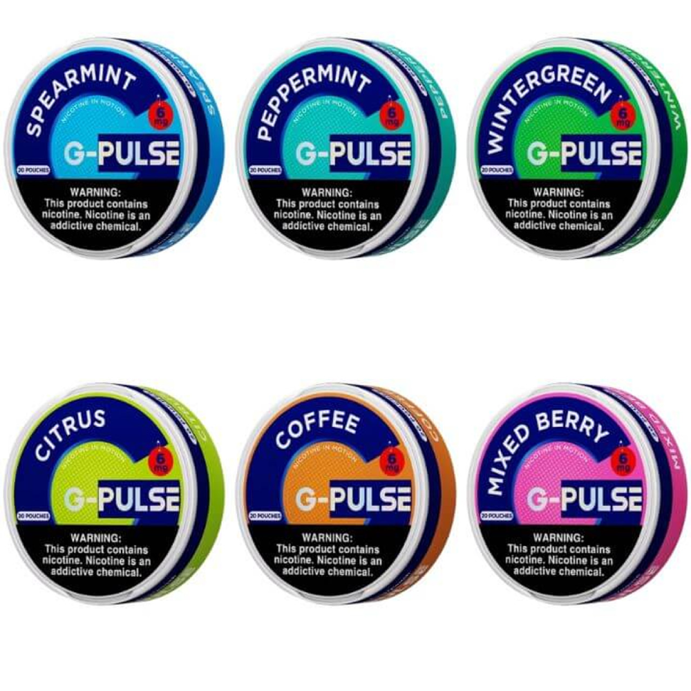 G Pulse Nicotine Pouches (20ct Can) 60pc Display Assorted
