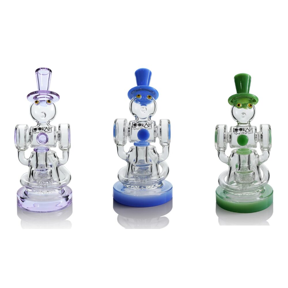 Lookah (Dab Rig) 9″ Recycler Gentleman Robot Water Pipe Group Photo
