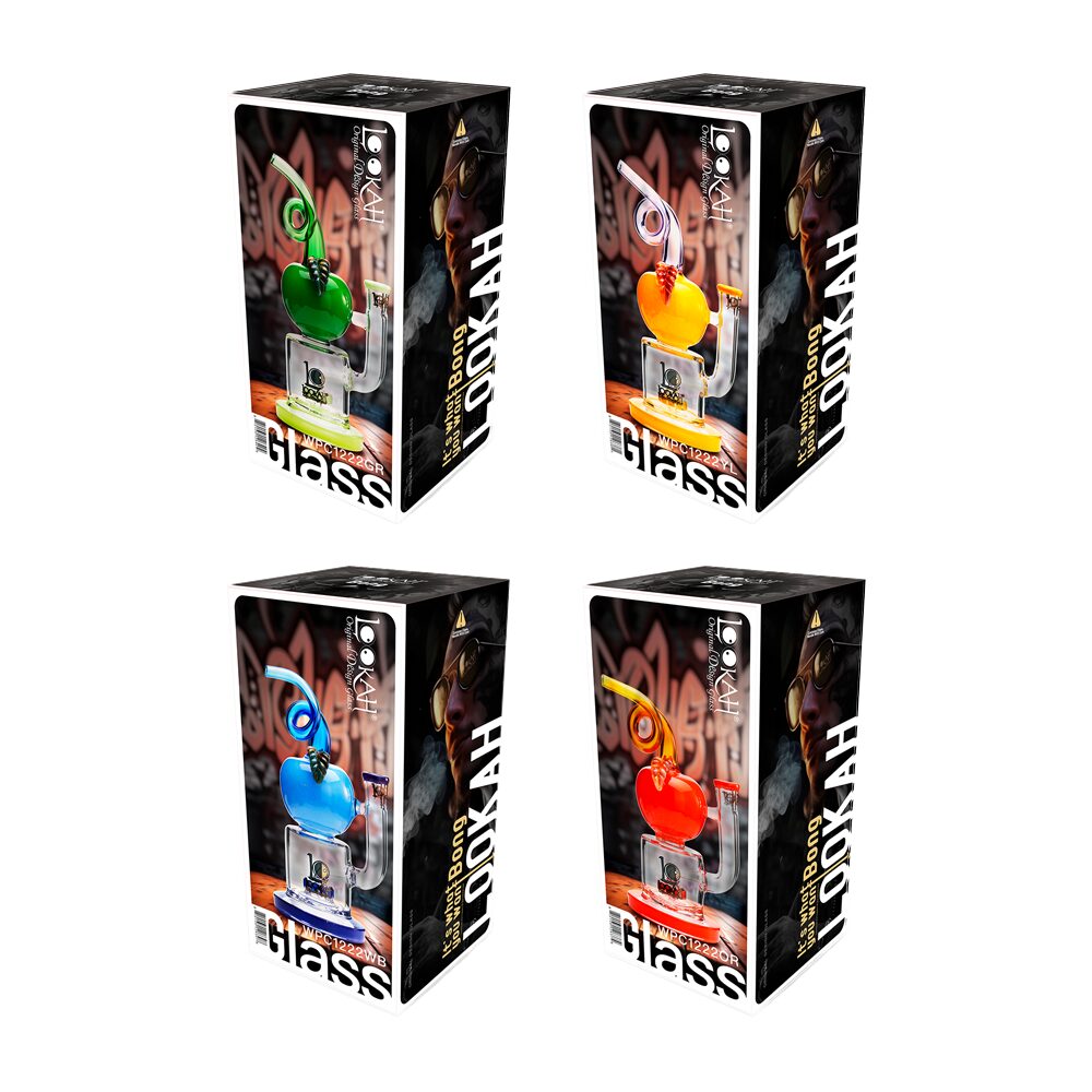 Lookah 9” Cute Apple Percolator Dab Rig (WPC1222YL) Group Photo