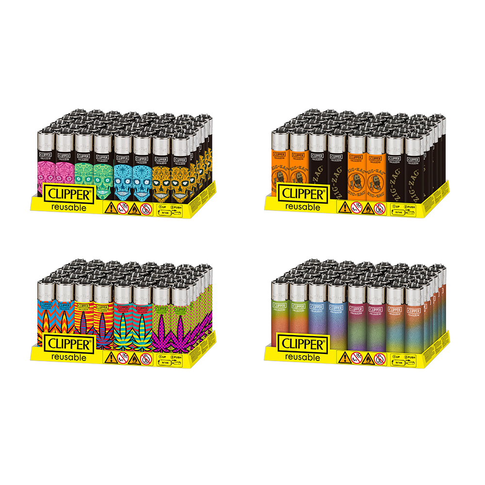 Clipper CP11R Reusable Classic Large Lighter (DSPLY 48pc)