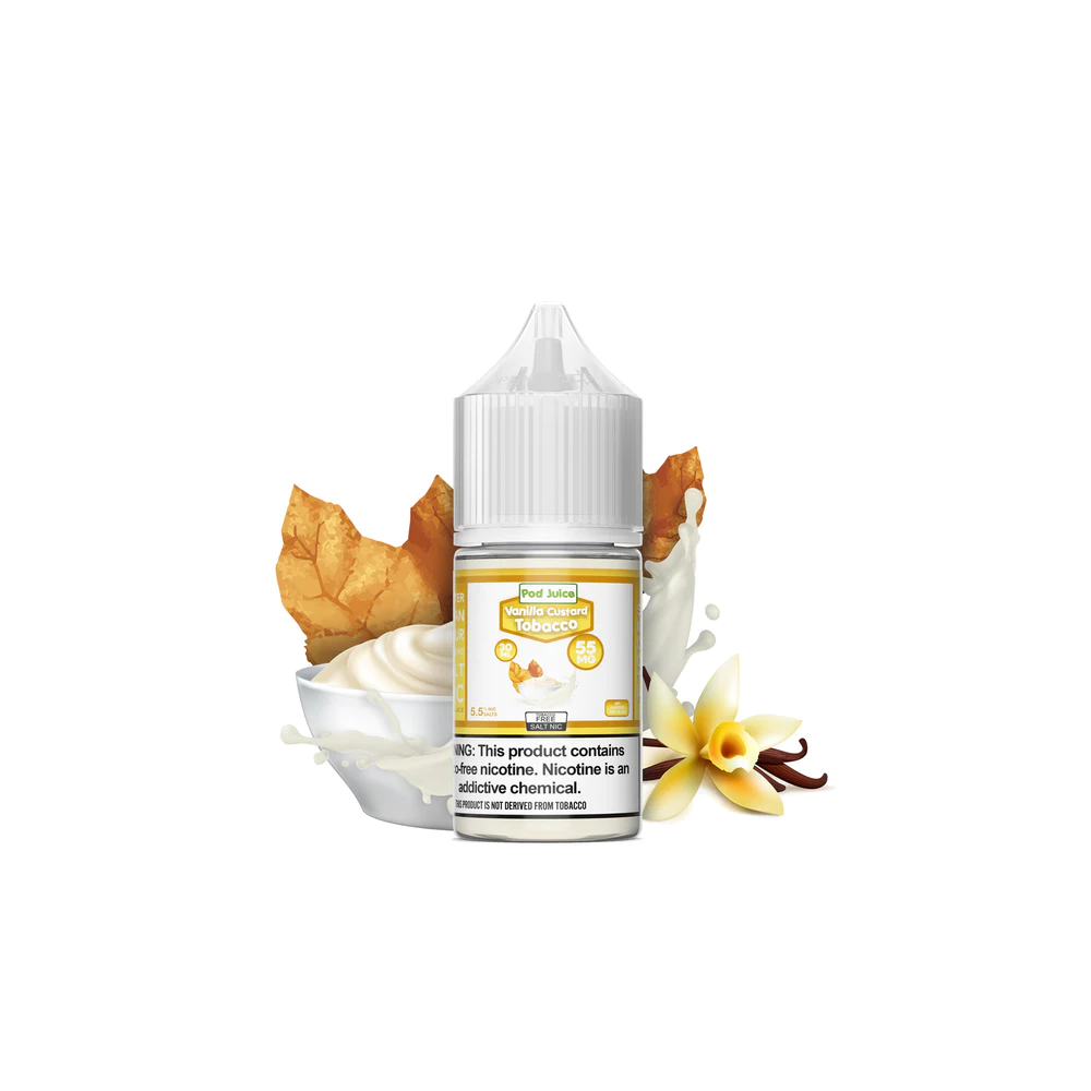 VCT by Pod Juice Salts Series 30mL Bottle with background