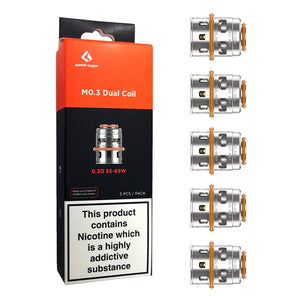 Geekvape M Series Coils (5-Pack) M0.3 Dual 0.3ohm with Packaging