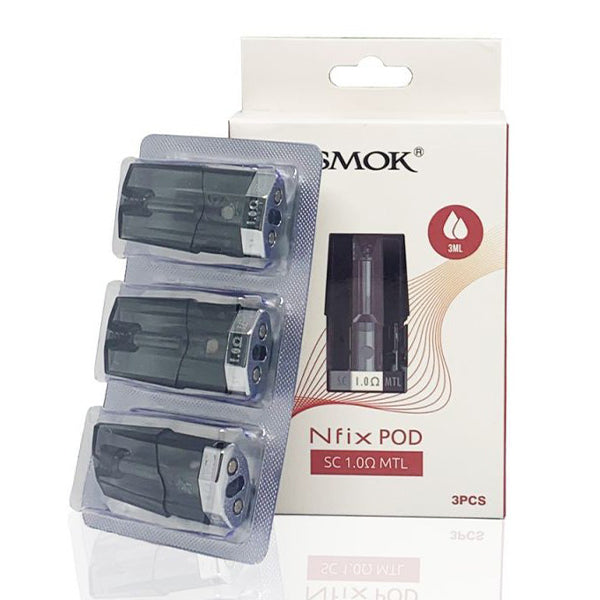 SMOK Nfix Pods (3-Pack) Sc Mtl 1.0ohm 3 Pack
