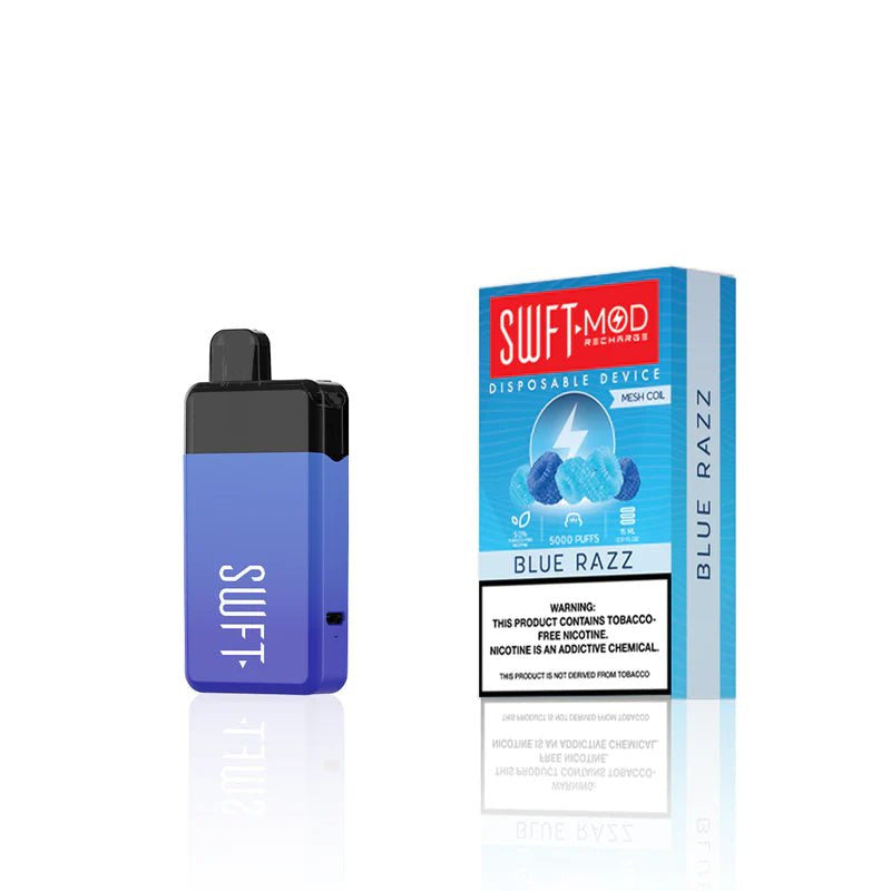 SWFT Mod Disposable 5000 Puffs Blue Razz with Packaging 15mL 50mg
