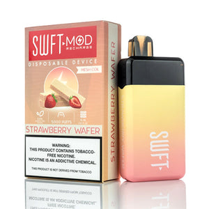 SWFT Mod Disposable 5000 Puffs 15mL 50mg Strawberry Wafer with Packaging