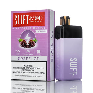 SWFT Mod Disposable 5000 Puffs 15mL 50mg Grape Ice with Packaging