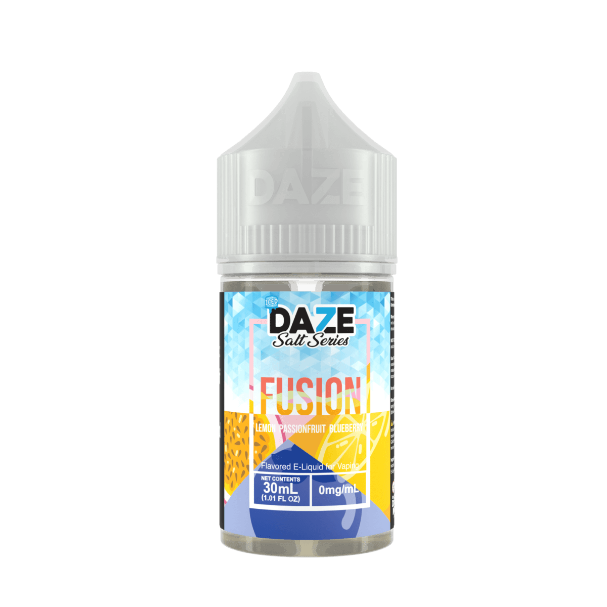 Lemon Passionfruit Blueberry Iced 7Daze Fusion Salts 30mL 30mg bottle