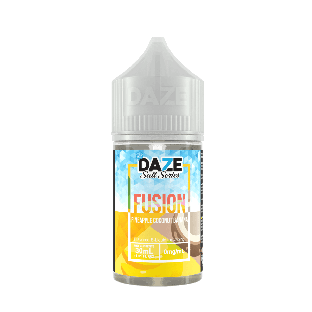 Pineapple Coconut Banana Iced 7Daze Fusion Salts 30mL 30mg bottle