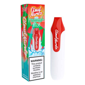 Cloud Nurdz Disposable Series | 3500 Puffs | 10mL Sour Watermelon Strawberry Iced with Packaging