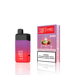 SWFT Mod Disposable 5000 Puffs 15mL 50mg Grape Appleberry with Packaging