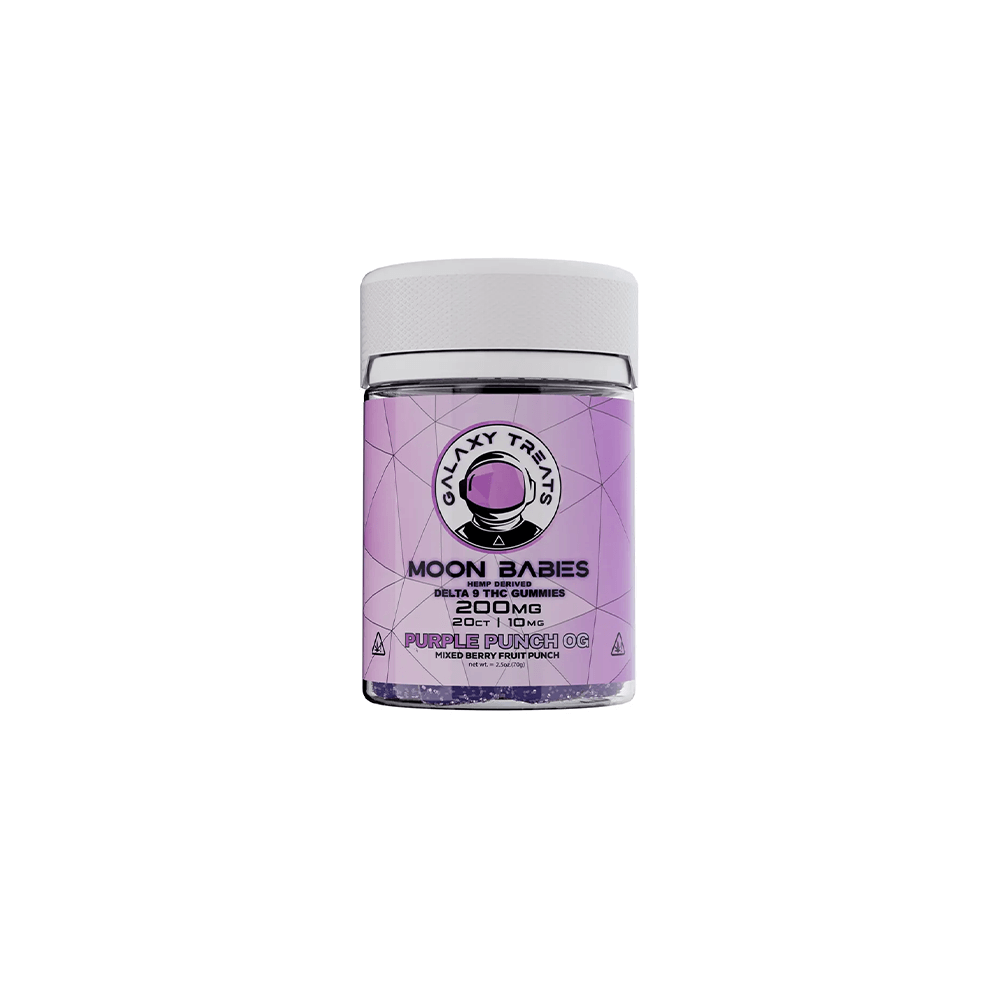 Galaxy Treats Moon Babies Delta Gummies | 200mg 20ct Jar Delta 9 Purple Punch
