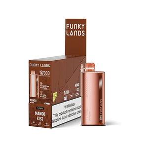 Funky Lands Ti7000 7000 Puff 12.8mL 40-50mg Disposable Mango Kiss with Packaging