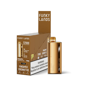 Funky Lands Ti7000 7000 Puff 12.8mL 40-50mg Disposable Pineapple Coconut Ice with Packaging