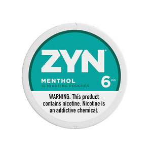 ZYN Nicotine Pouches (15ct Can)(5-Can Pack) Menthol