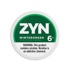 ZYN Nicotine Pouches (15ct Can)(5-Can Pack) Wintergreen