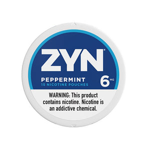 ZYN Nicotine Pouches (15ct Can)(5-Can Pack) Peppermint