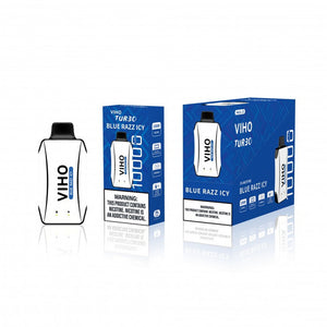 Viho Turbo 10000 Puffs (17mL) 50mg Disposable Blue Razz Icy with packaging