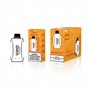Viho Turbo 10000 Puffs (17mL) 50mg Disposable Mango Icy with packaging