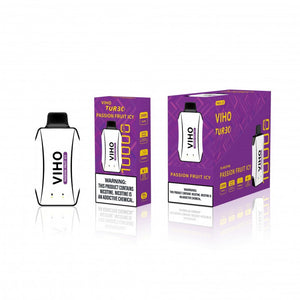 Viho Turbo 10000 Puffs (17mL) 50mg Disposable Passion Fruit Icy with packaging
