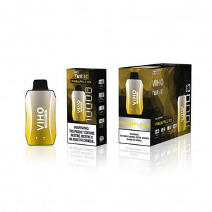 Viho Turbo 10000 Puffs (17mL) 50mg Disposable Pineapple Ice with packaging
