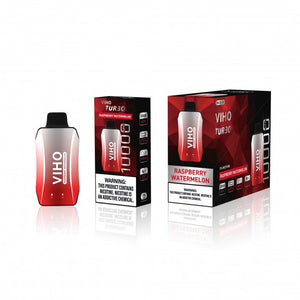 Viho Turbo 10000 Puffs (17mL) 50mg Disposable Raspberry Watermelon with packaging