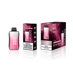 Viho Turbo 10000 Puffs (17mL) 50mg Disposable Strawberry Cheese Cake with packaging