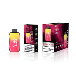 Viho Turbo 10000 Puffs (17mL) 50mg Disposable Cherry Berry with packaging