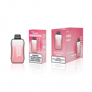 Viho Turbo 10000 Puffs (17mL) 50mg Disposable Sex on the beach with packaging