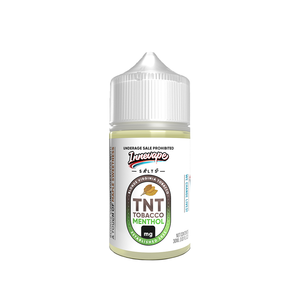 TNT Tobacco Menthol Innevape Salts 30mL bottle