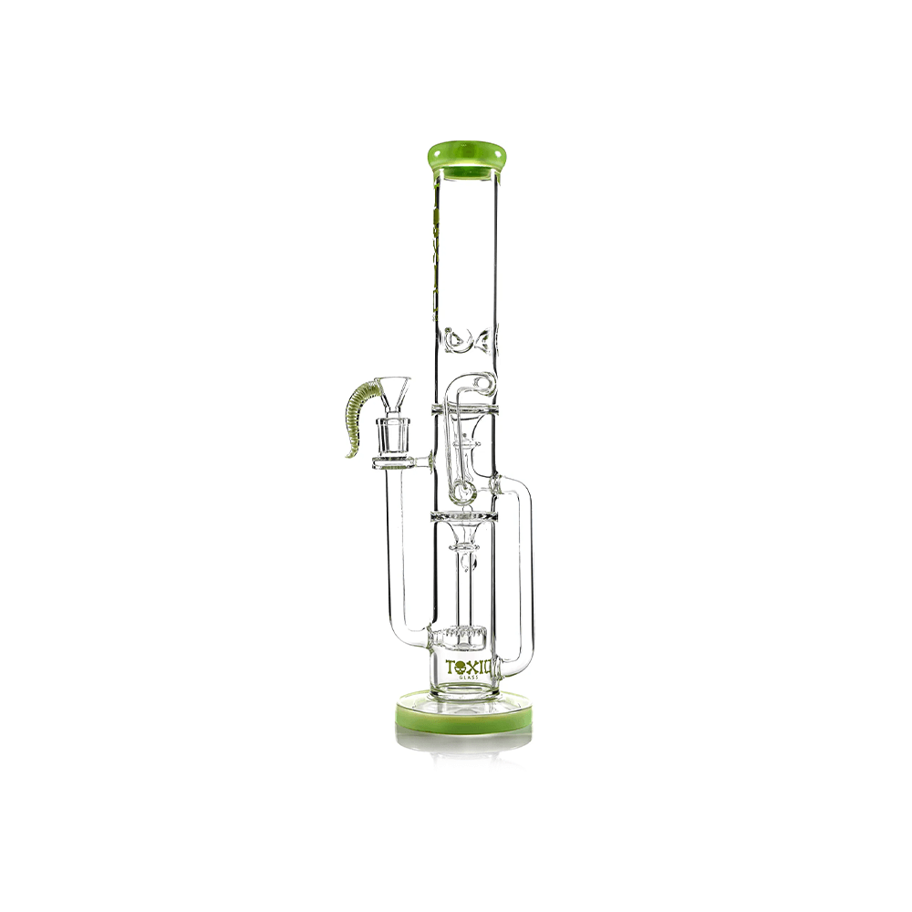 MKGlass TX44 Toxic Straight Shooter 16″ Water Pipe Lime Green