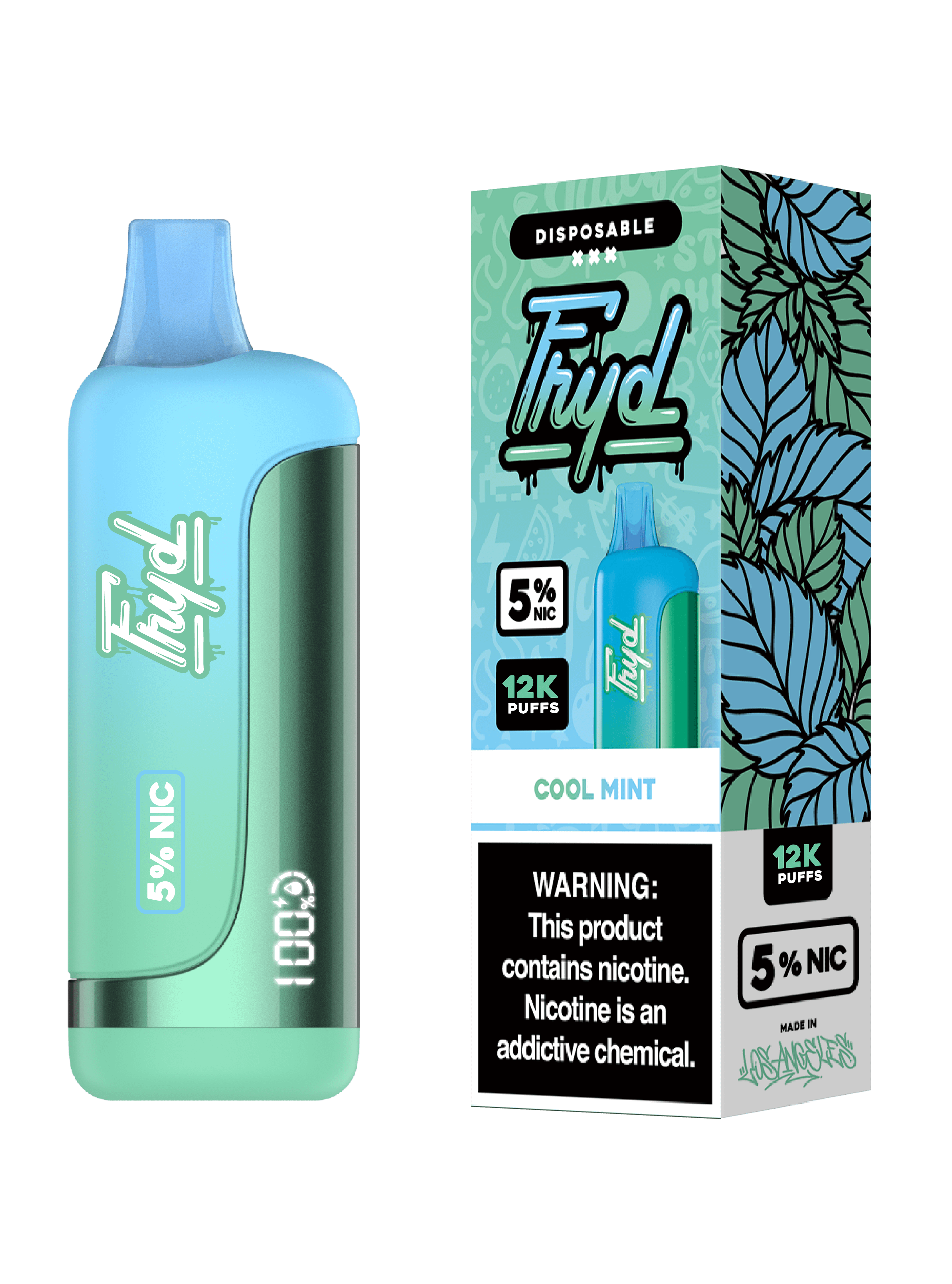 FRYD Disposable 12,0000 Puffs (17mL) 50mg Cool Mint