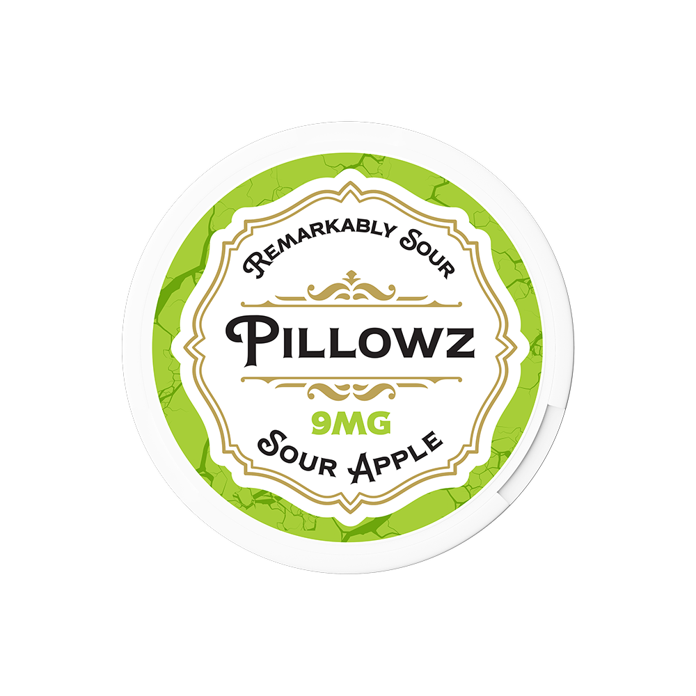 Pillowz TFN Nicotine Pouch 3-9mg x20 Pouch (5 Pack) 9mg Sour Apple