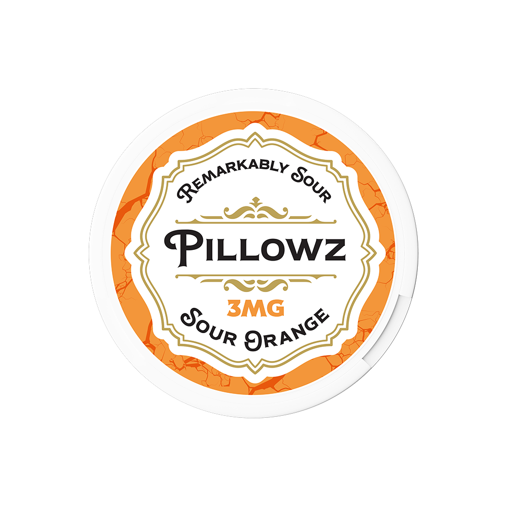 Pillowz TFN Nicotine Pouch 3-9mg x20 Pouch (5 Pack) 3mg Sour Orange