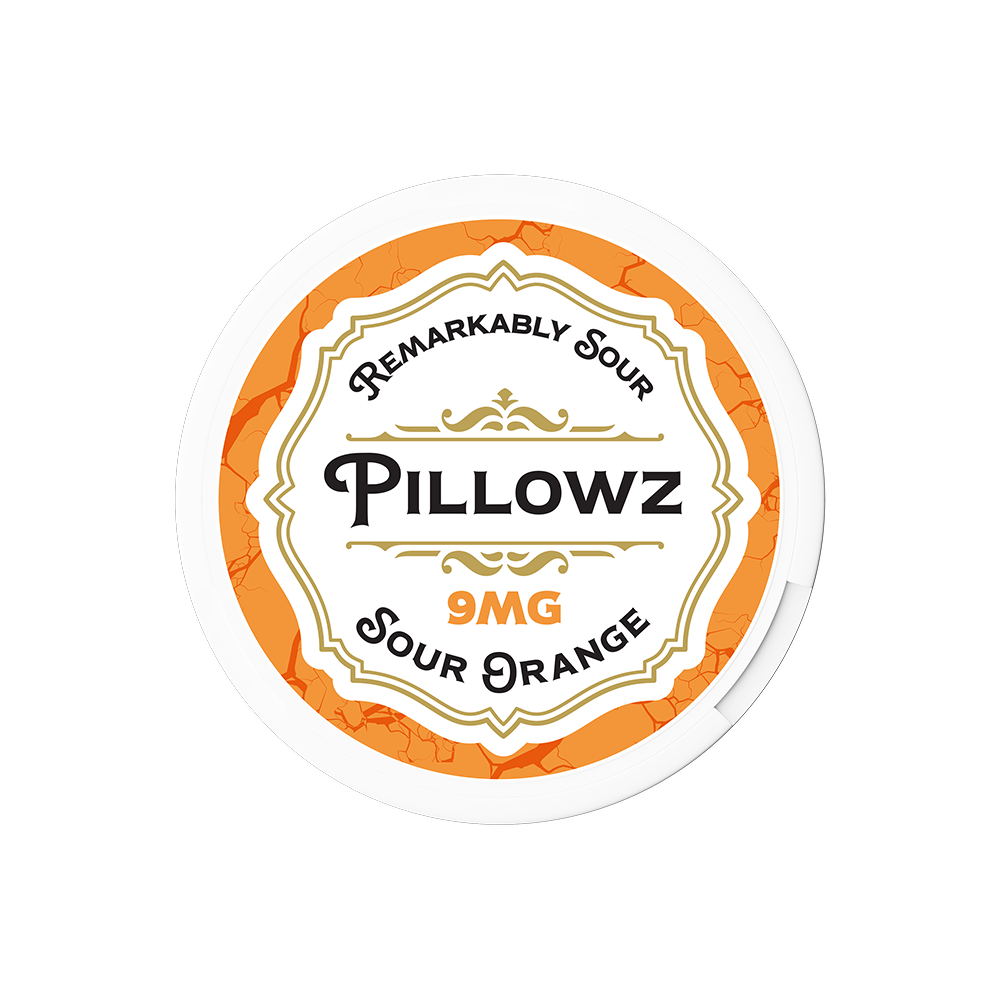 Pillowz TFN Nicotine Pouch 3-9mg x20 Pouch (5 Pack) 9mg Sour Orange