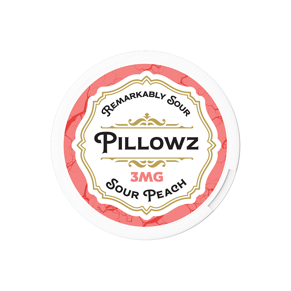 Pillowz TFN Nicotine Pouch 3-9mg x20 Pouch (5 Pack) 3mg Sour Peach