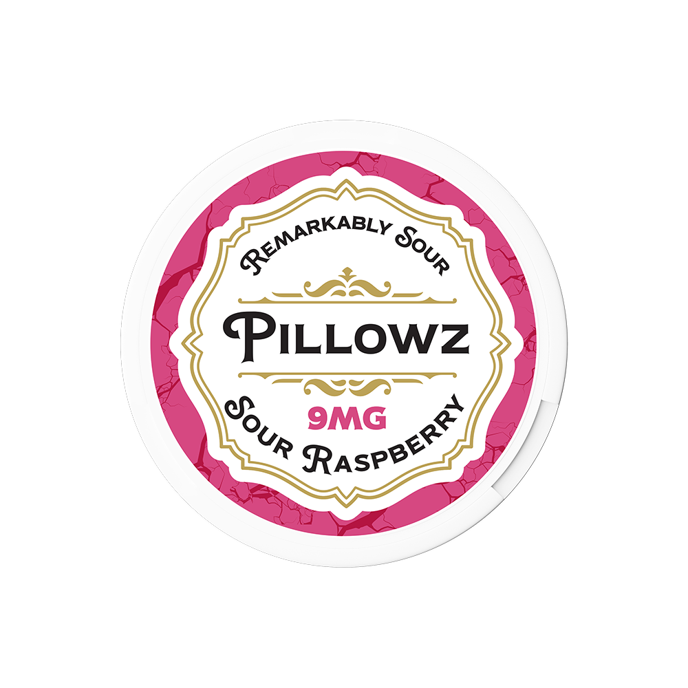 Pillowz TFN Nicotine Pouch 3-9mg x20 Pouch (5 Pack) 9mg Sour Raspberry
