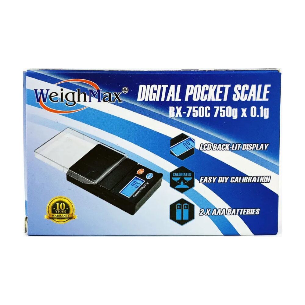 WeighMax (Scale) Digital Pocket Scale BX-750C – 750g x 0.1g