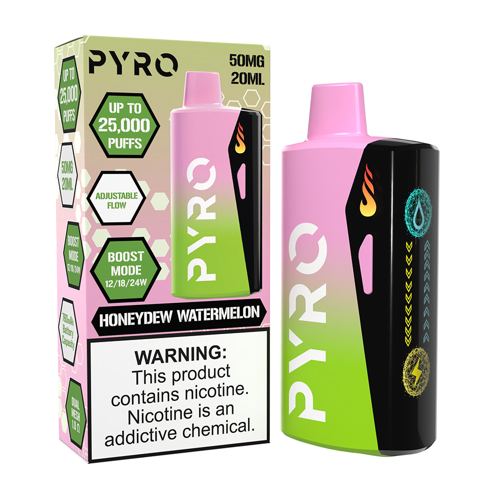 Pyro Boost Disposable Honeydew Watermelon with packaging