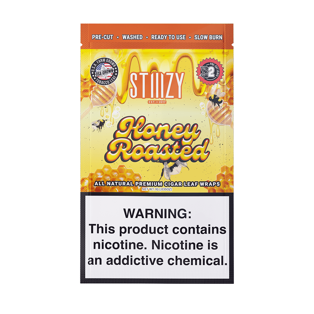 STIIIZY Premium Wraps 2-Pack - 20ct Counter Display | Honey Roasted with Packaging