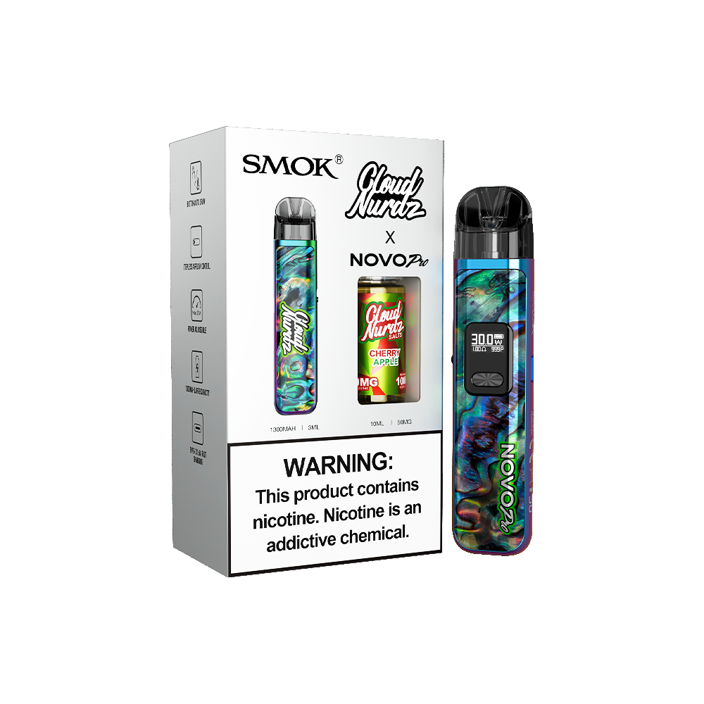 Collab Bundle – SMOK Novo Pro Device + Daddy’s Vapor 10mL Juice Color: Rainbow - Flavor: Cherry Apple